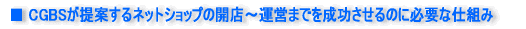 �� CGBS����Ă���l�b�g�V���b�v�̊J�X�`�^�c�܂ł𐬌�������̂ɕK�v�Ȏd�g��